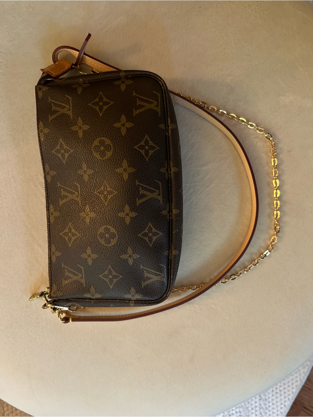 Louis Vuitton Brown Monogram Pouchette Bag